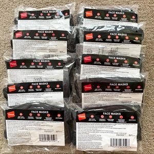 💥SALE💥 50 Youth Hanes Reusable Cotton Black Face Masks Reusable Bulk Bundle